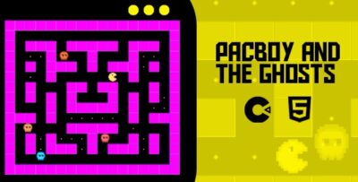 Pacboy and the ghosts html5 game construct 3 codermarket.jpg