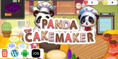 Panda the cake maker html5 game codermarket.jpeg