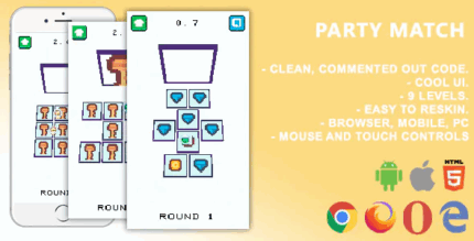 Party match mobile html5 game c3p construct 3 codermarket.png