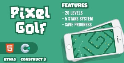 Pixel golf html5 game codermarket.jpeg