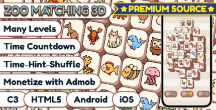 Premium game zoo matching 3d html5 construct3 codermarket.png