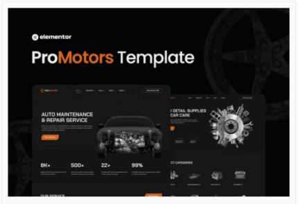 Promotors car service and detailing elementor template kit gplpixel 1.png