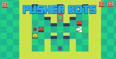 Pusher bots logic puzzle game html5 game unity codermarket.jpeg