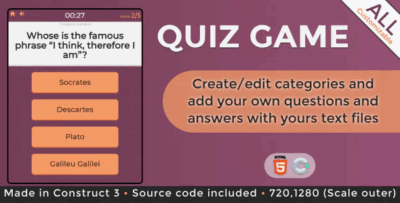 Quiz game html5 casual game codermarket.png