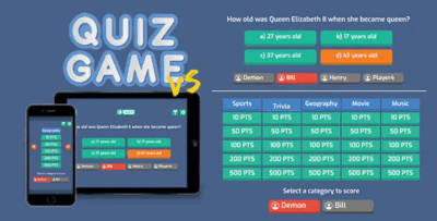 Quiz game versus mode html5 game codermarket.png