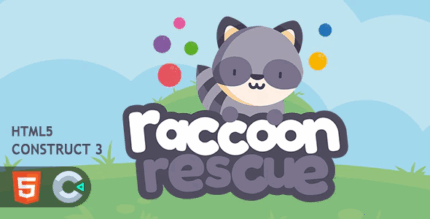 Raccoon rescue bubble shooter html5 construct 3 game codermarket.png