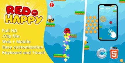 Red happy html5 game endless c3p codermarket.jpeg
