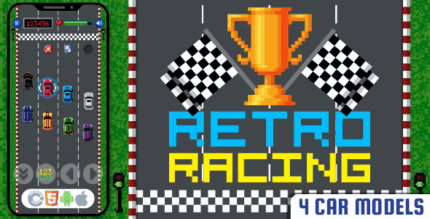 Retro racing html5 game construct 3 codermarket.png