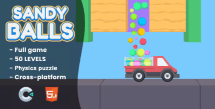 Sandy balls html5 game construct 3 codermarket.png