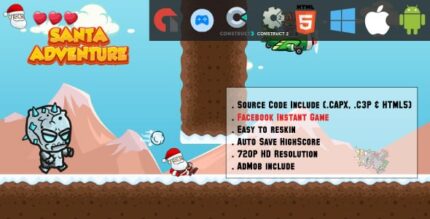 Santas adventure html5 game mobile facebook instant game web html5 .jpg