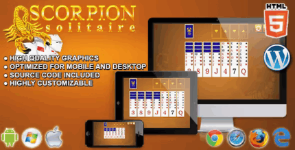 Scorpion solitaire html5 card game codermarket.png