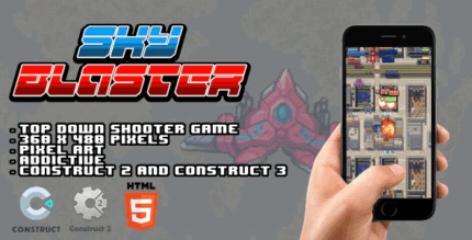 Sky blaster construct 2 construct 3 game codermarket.png