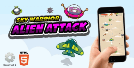 Sky warrior alien attack construct 2 html5 game codermarket.png