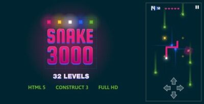 Snake 3000 html5 game construct3 codermarket.jpeg