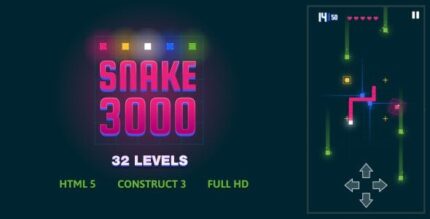 Snake 3000 html5 game construct3 codermarket.jpeg