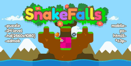 Snakefalls puzzle html5 mobile admob pc construct 3 codermarket.png