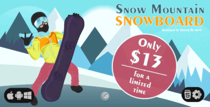 Snow mountain snowboard html5 construct game codermarket.png