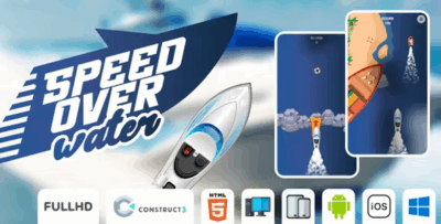 Speed over water html5 game construct3 codermarket.png
