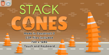 Stack cones html5 casual game codermarket.png
