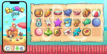 Summer break html5 game construct 3 codermarket.jpg