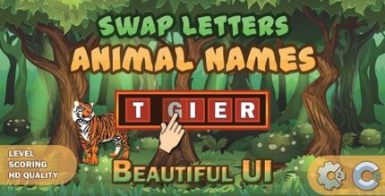 Swap letters animal names construct 2 construct 3 html5 game .jpg