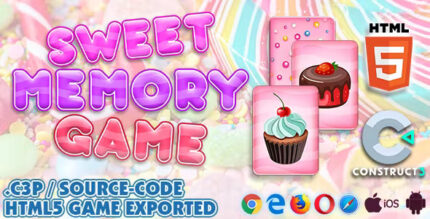 Sweet memory html5 game construct 3 all source code c3p codermarket.jpg