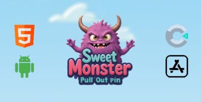 Sweet monster pull out pin html5 construct3 game codermarket.jpg