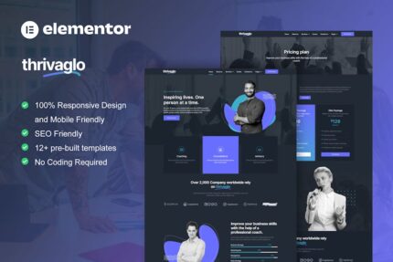 Thrivaglo business coach elementor template kit gplpixel.jpg