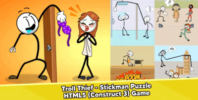 Troll thief stickman puzzle construct 3 codermarket.png