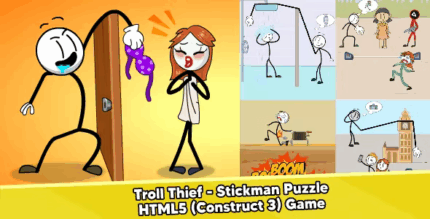 Troll thief stickman puzzle construct 3 codermarket.png