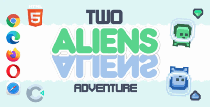 Two aliens adventure html5 game construct 3 codermarket.png