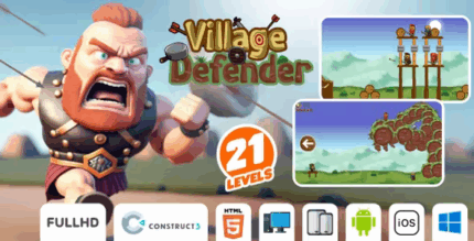 Village defender html5 game construct3 codermarket.png