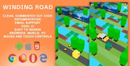 Winding road mobile html5 game c3p construct 3 codermarket.png