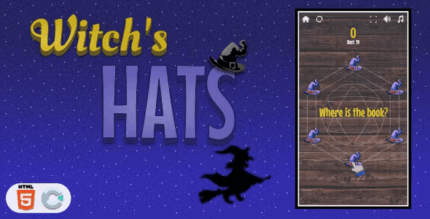 Witchs hats html5 casual game codermarket.png