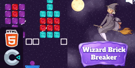 Wizard brick breaker html5 game c3p codermarket.png