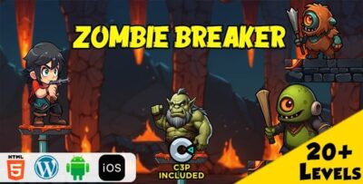 Zombie breaker html5 construct 3 game codermarket.jpg