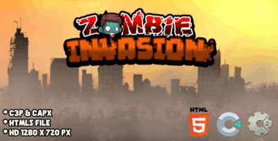 Zombie invasion construct 2 3 game codermarket.png