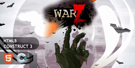 Zombie war construct 3 html5 game codermarket.png