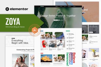 Zoya minimal blog elementor template kit gplpixel.jpg