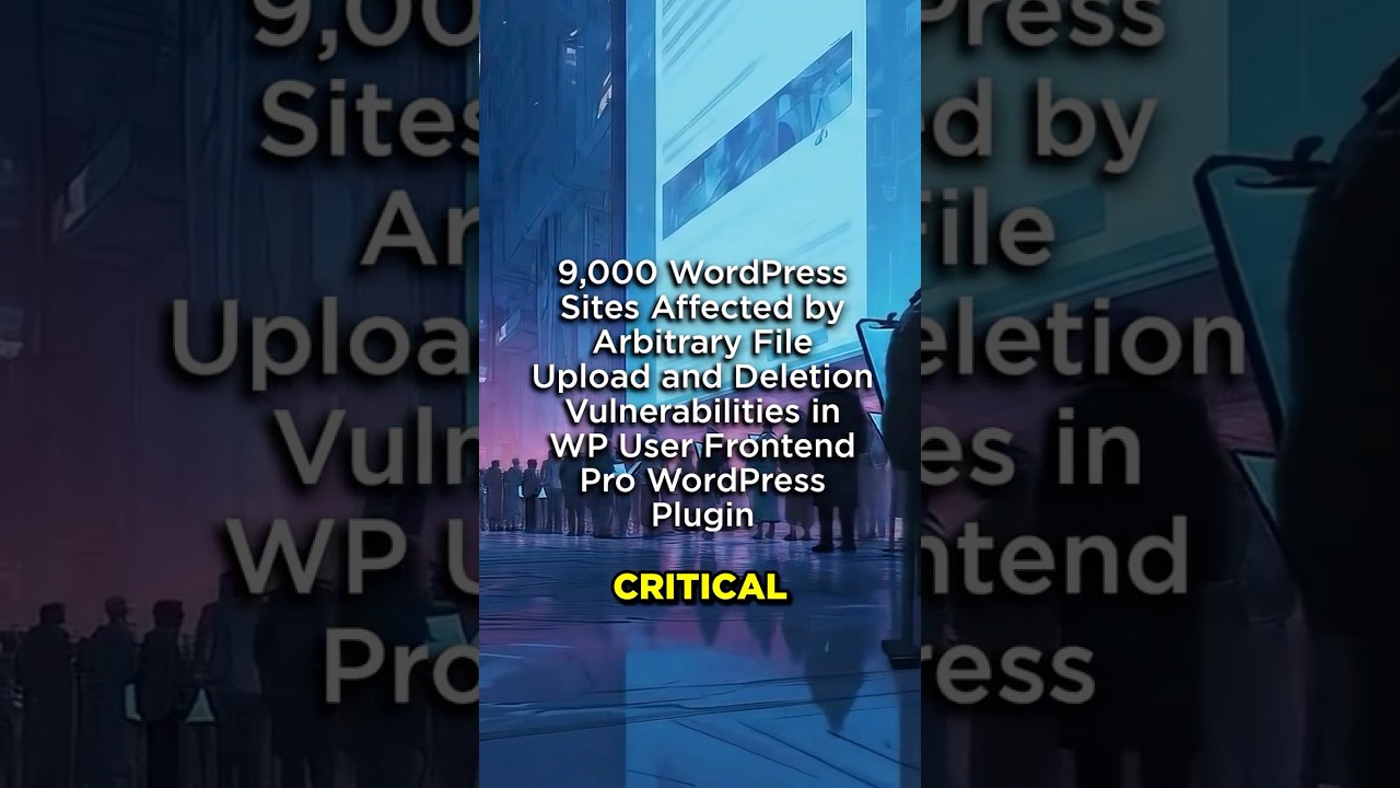 9,000 WordPress Sites Affected by Vulnerabilities in WP User Frontend Pro WordPress Plugin