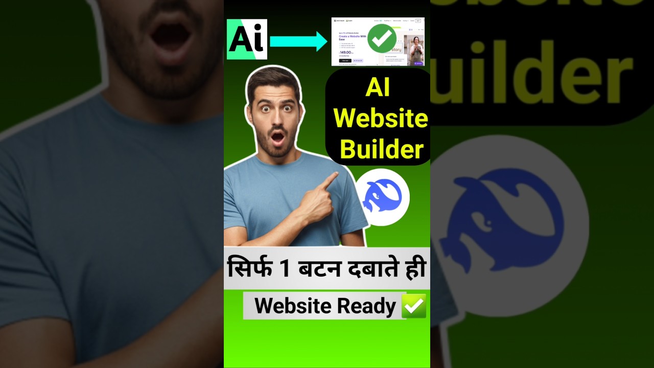 AI Se Website Kaise Banaye In 1 Click 👆 #shorts #ai  #website #webdesign