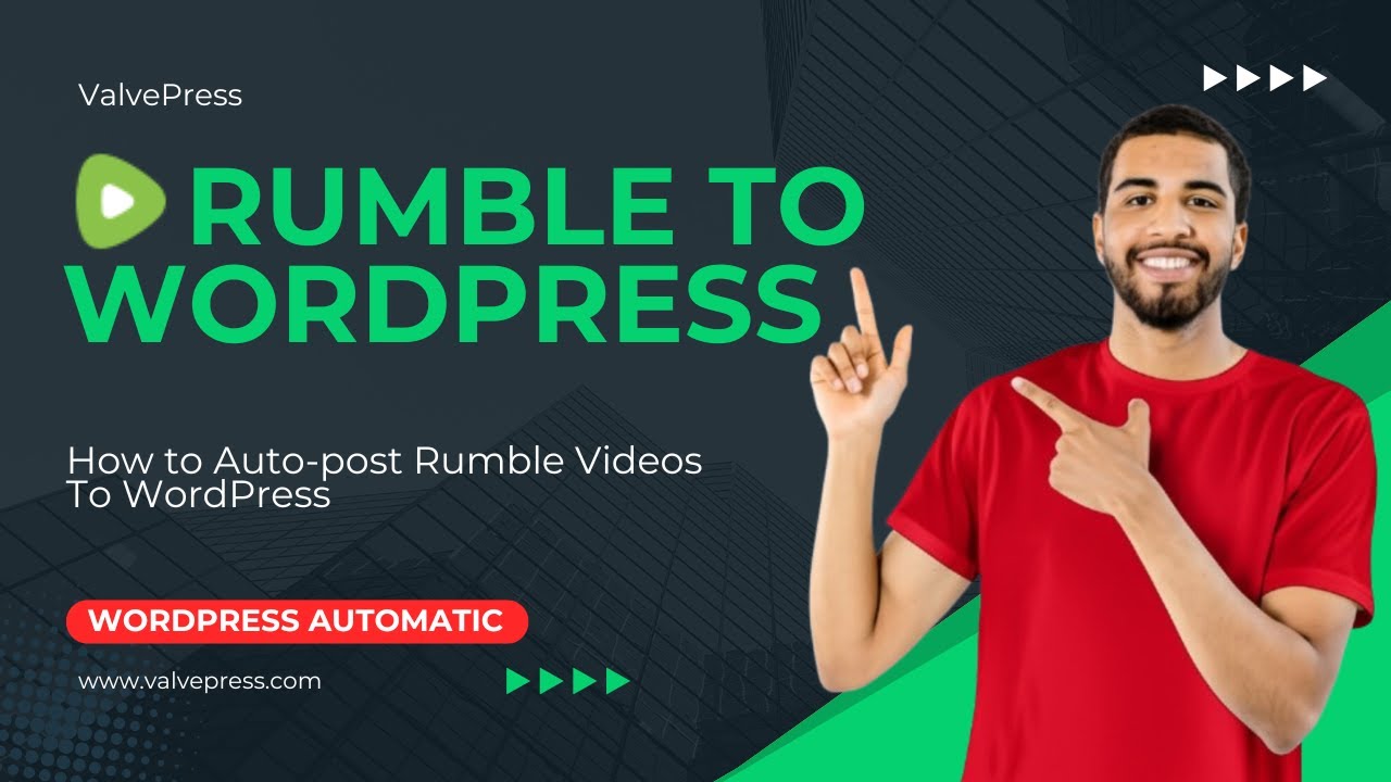 Auto-post Rumble.com videos to WordPress and modify with AI