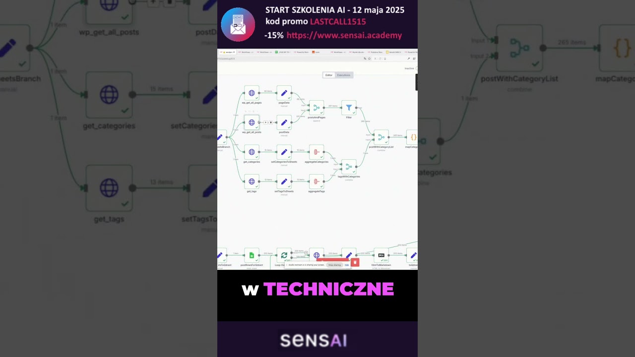 Baza danych treści z Wordpress pod SEO AI w Google Sheets ... automatyzacja z pomocą N8N! #shorts