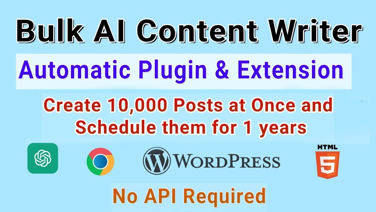 Create Bulk Content for WordPress with ChatGPT and Schedule Posts for 1 Year