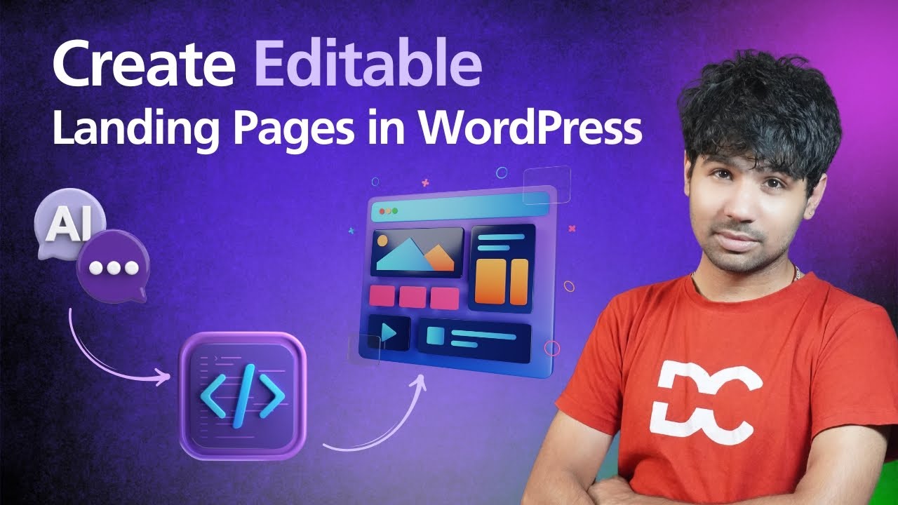 Create Editable Landing Pages on WordPress in Seconds Usinge AI Code 🔥