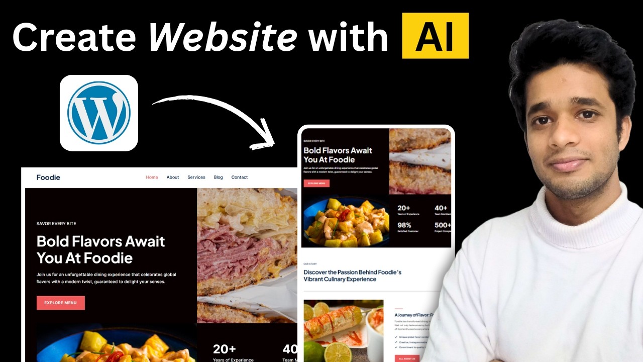 Create WordPress website with AI in 2025 | Responsive Website | Hindi