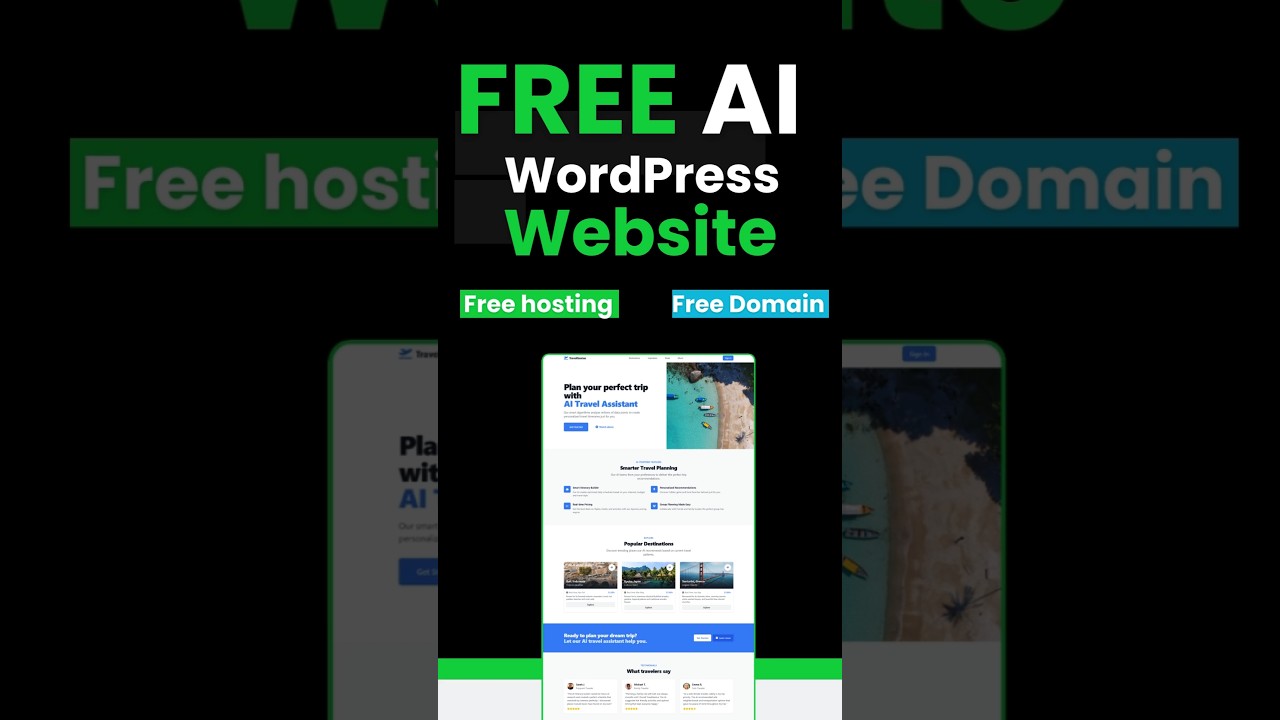 Free AI WordPress website #ai #website #wordpress #gutenberg #webdesign