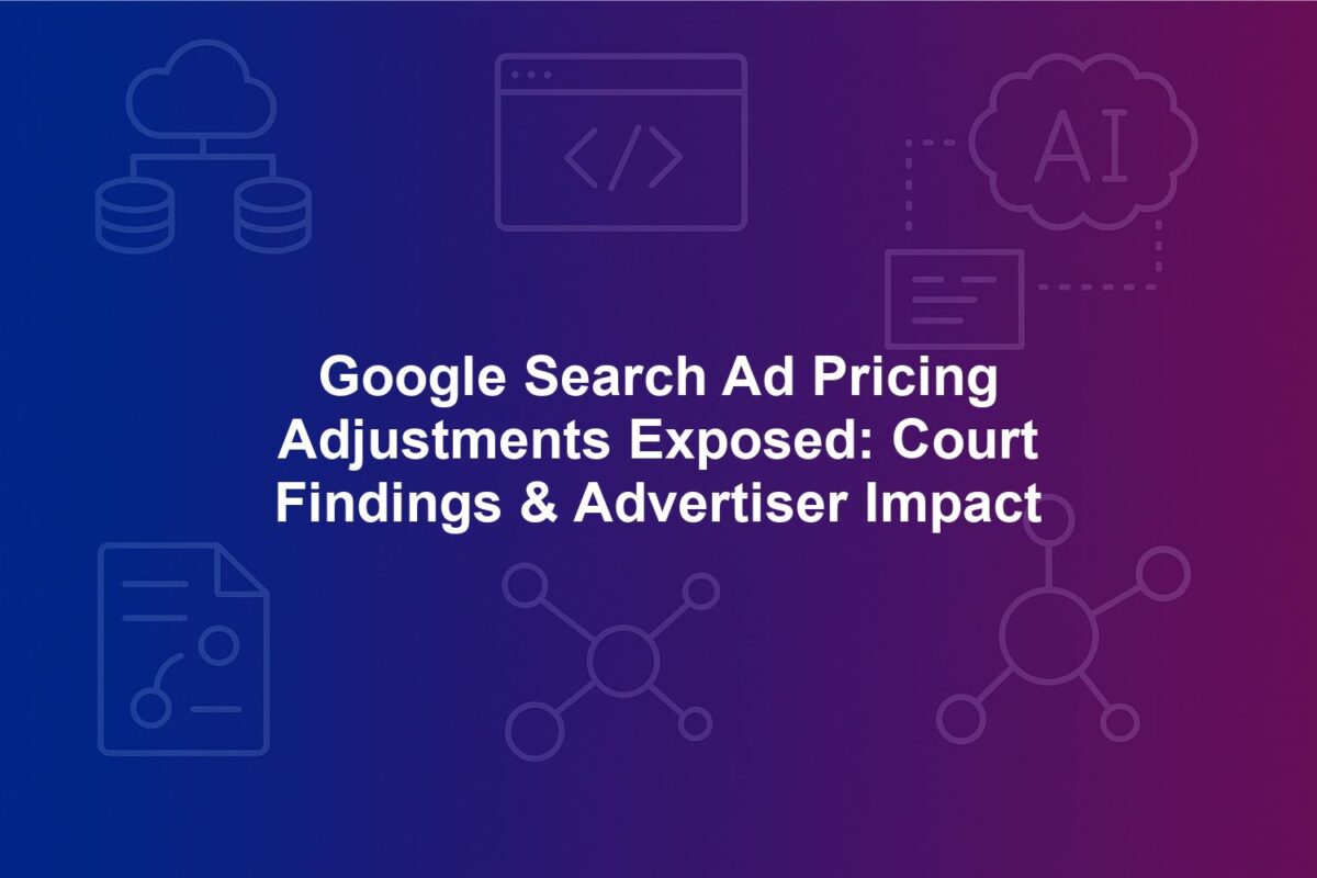 Google Search Ad Pricing Adjustments Exposed: Court Findings & Advertiser Impact