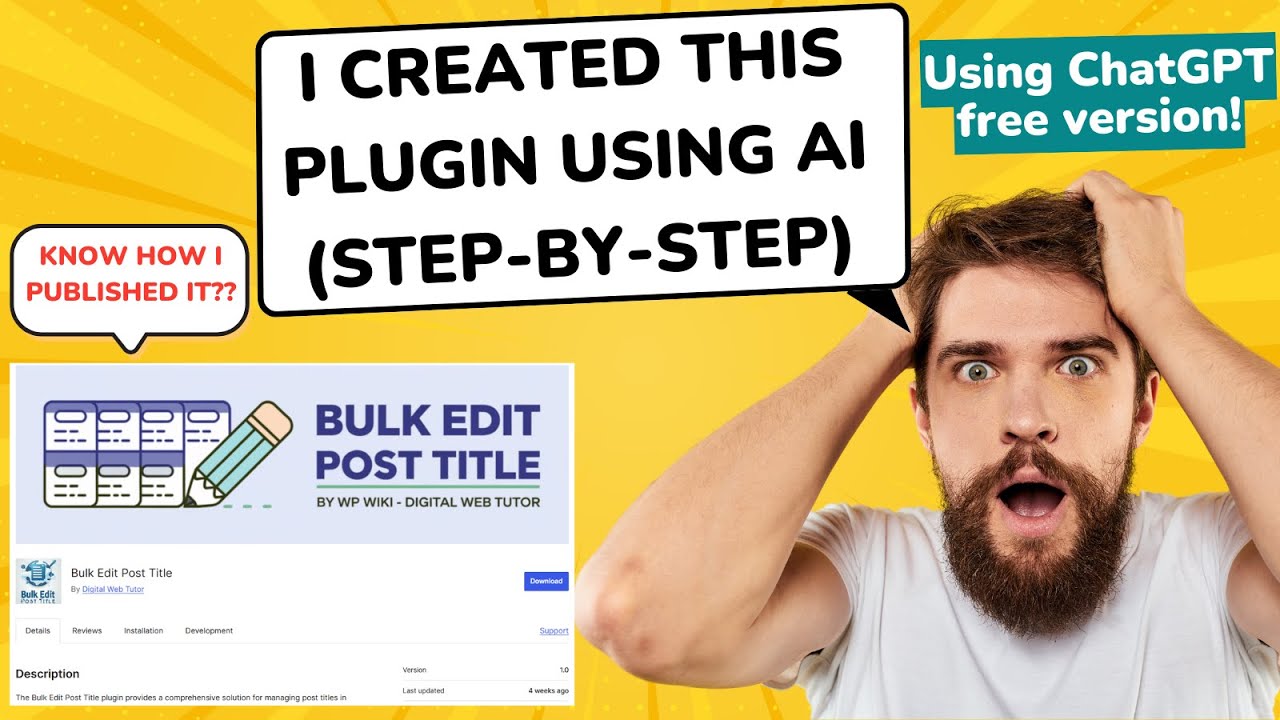 How to Create Plugin in WordPress With AI (Using FREE Tools !!!)