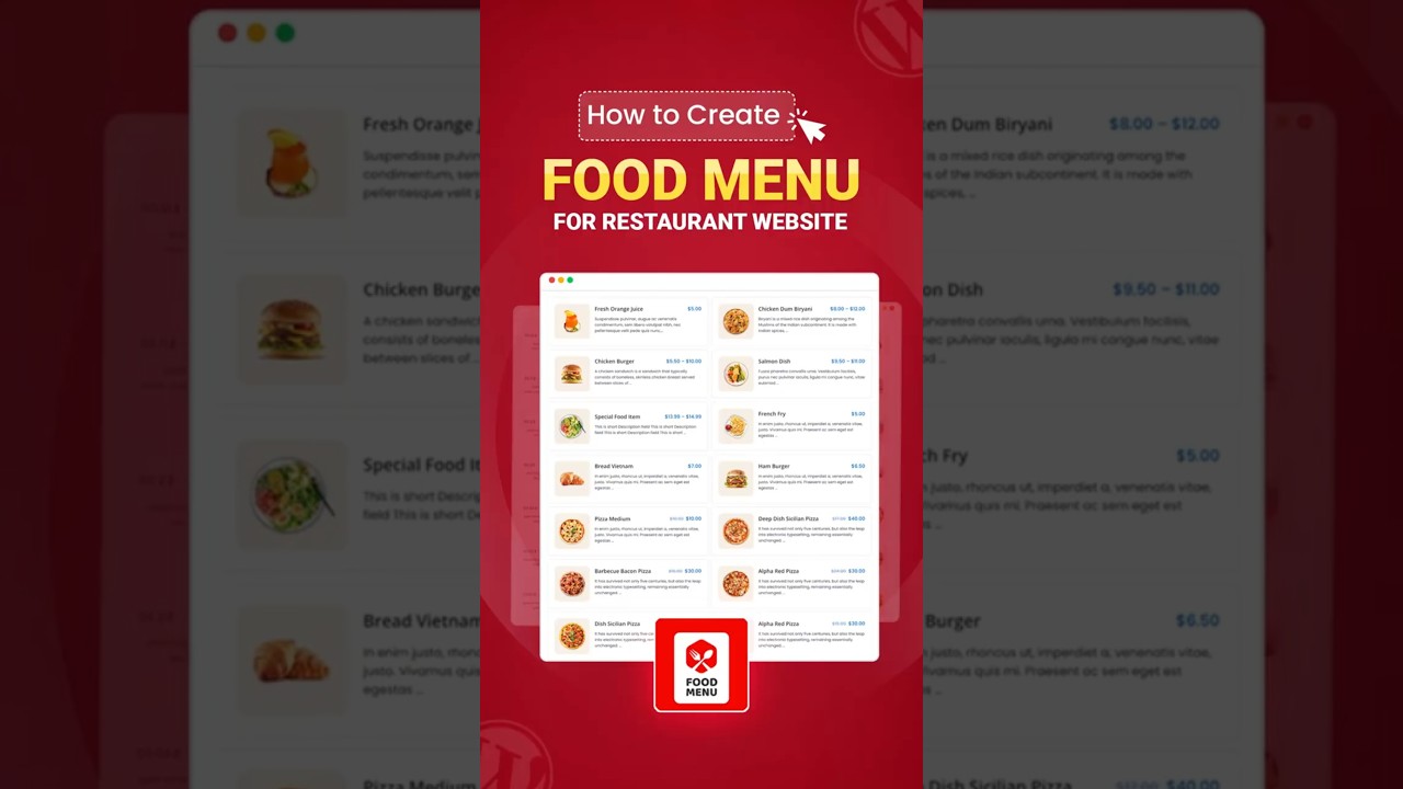 How to Create Restaurant Food Menu in WordPress Website #foodmenu #wordpressplugin   #restaurant